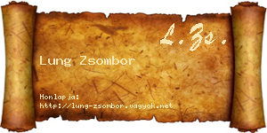 Lung Zsombor névjegykártya